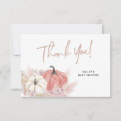 Bohemen Herfst in Love Pumpkin Bedankkaart (Voorkant)