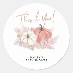 Bohemen Herfst in Love Pumpkin Dank u wel Ronde Sticker
