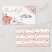 Bohemen Herfst in Love Pumpkin Diaper Raffle Informatiekaartje (Voorkant / Achterkant)