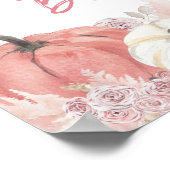 Bohemen Herfst in Love Pumpkin Guest Book Poster (Hoek)