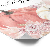 Bohemen Herfst in Love Pumpkin Late Night Diaper Poster (Hoek)