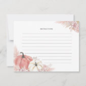 Bohemen Herfst in Love Pumpkin Recipe Card Kaart (Achterkant)