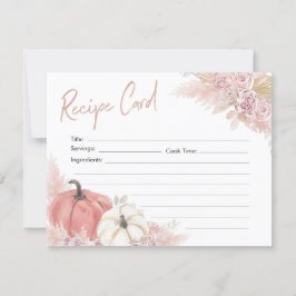 Bohemen Herfst in Love Pumpkin Recipe Card Kaart