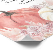 Bohemen Herfst in Love Pumpkin Zeg geen Baby Poster (Hoek)