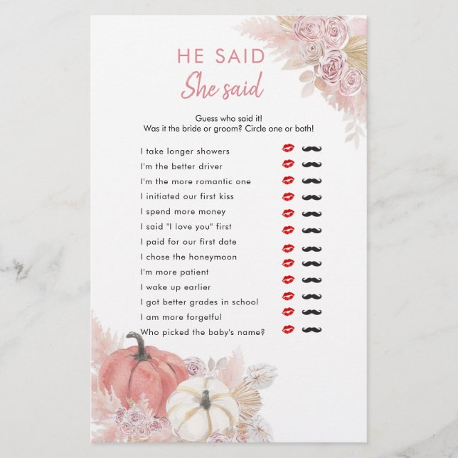 Bohemen Herfst in Love Pumpkin zei dat ze zei: (Voorkant)