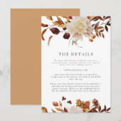 Bohemen Herfst Waterverf Floral — Kaart Details (Voorkant / Achterkant)