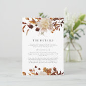 Bohemen Herfst Waterverf Floral — Kaart Details (Staand voorkant)