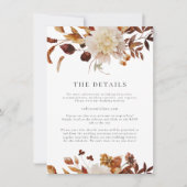 Bohemen Herfst Waterverf Floral — Kaart Details (Voorkant)