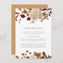 Bohemen Herfst Waterverf Floral — Kaart Details