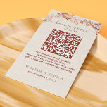 Bohemen Honeymoon Fonds met QR Code Informatiekaartje<br><div class="desc">Het ontwerp heeft een rommelige stijl met een mix van heldere kleuren en speelse patronen. De achtergrond wordt versierd met florale motieven en ingewikkelde details, terwijl de tekst in een elegant handgeschreven manuscript wordt geschreven. U kunt een code gemakkelijk produceren QR door URL van uw pagina van de huwelijksregistratie in...</div>