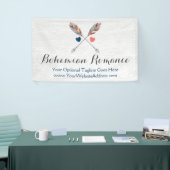 Bohemen kruiige pijlen op bijtende wood boho afbee spandoek (Beurs)