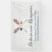 Bohemen kruiige pijlen op bijtende wood boho afbee spandoek (Verticaal)