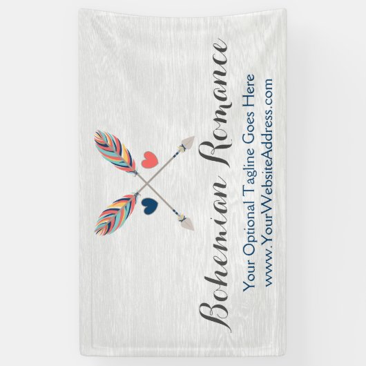 Bohemen kruiige pijlen op bijtende wood boho afbee spandoek (Verticaal)