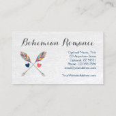 Bohemen kruiige pijlen op bijtende wood boho afbee visitekaartje (Achterkant)