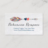 Bohemen kruiige pijlen op bijtende wood boho afbee visitekaartje (Voorkant)