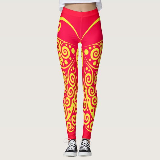 Bohemen Leggings met vlinderstijl (Voorkant)