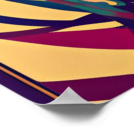 Bohemen Medusa, abstract modern portret Poster (Hoek)