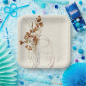 Bohemen Neutrale Waterverf Floral Paper Bord (Feest)