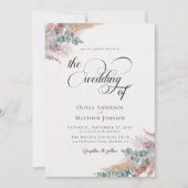 Bohemen Pampas Grass All-in-One Weddenschap Kaart (Voorkant)