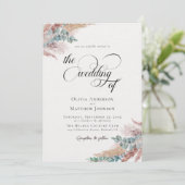 Bohemen Pampas Grass All-in-One Weddenschap Kaart (Staand voorkant)