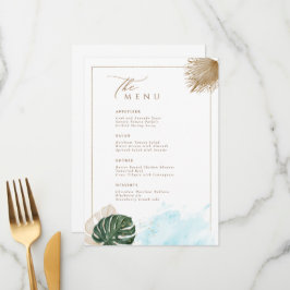 Bohemen Pampas Grass en Tropische Palmbladeren Menu