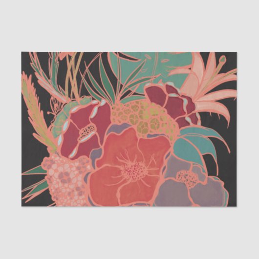 Bohemen partij Floral-weefselpapier Tissuepapier (Voorkant)