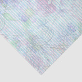 Bohemen pastel roze lavendel blauwgroen bloemstrep tissuepapier (Detail)