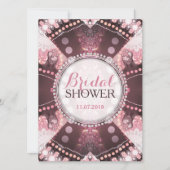 Bohemen Patchwork Roze Vrijgezellenfeest nodigt ui Kaart (Voorkant)