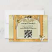 Bohemen QR Code Dreamweaver Weddenschap RSVP Kaart (Voorkant)