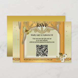 Bohemen QR Code Dreamweaver Weddenschap RSVP Kaart