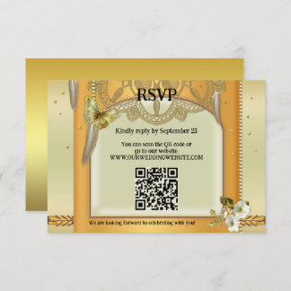 Bohemen QR Code Dreamweaver Weddenschap RSVP Kaart