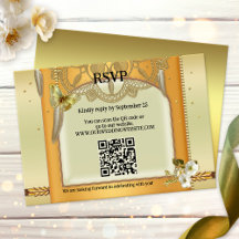 Bohemen QR Code Dreamweaver Weddenschap RSVP Kaart