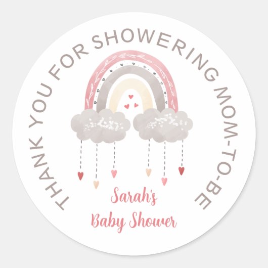 Bohemen Rainbow-Baby shower gunstige label (Voorkant)