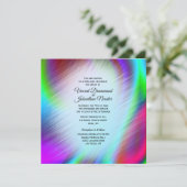 Bohemen Rainbow Design Wedding Invitting Kaart (Staand voorkant)