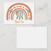 Bohemen regenboog Dank je wel Notitiekaartje (Voorkant / Achterkant)