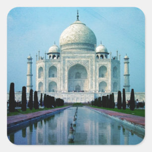 Bohemen reizen India Agra Taj Mahal Vierkante Sticker