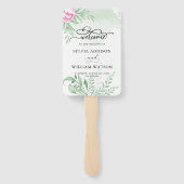 Bohemen Roos Roze goud bruin huwelijk Handwaaier (Achterkant)