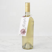 Bohemen Roos Weddenschap Wijn Etiket Fles Hanger L (Schuin)