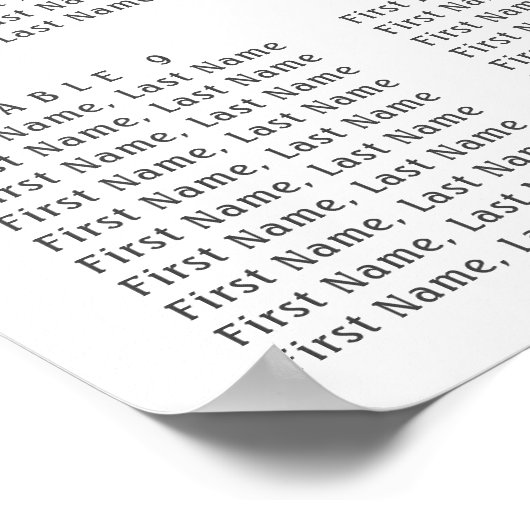 Bohemen roze bloemen bruiloft Zitplaatsen Poster (Hoek)