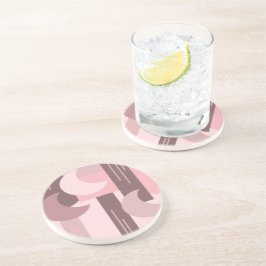 Bohemen roze roze bruine vormen zandsteen onderzetter