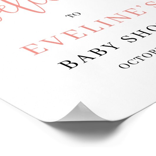 Bohemen roze roze roze welkomstbord poster (Hoek)