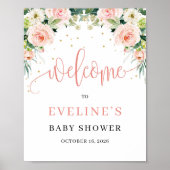 Bohemen roze roze roze welkomstbord poster (Voorkant)