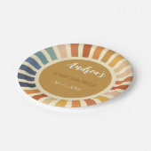 Bohemen Shower 70's Boho Sunshine Bohemian Papieren Bordje (Gekanteld)