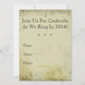 Bohemen Style New Years Cocktail Party Invitation Kaart