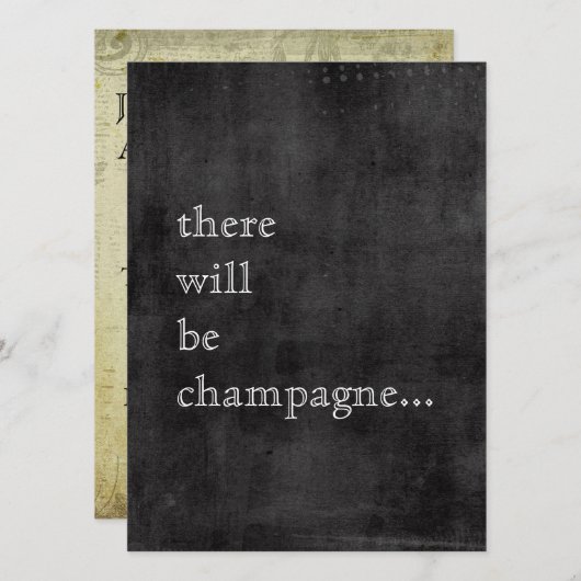 Bohemen Style New Years Cocktail Party Invitation Kaart (Voorkant / Achterkant)