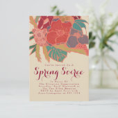 Bohemen Style Party Invitational - Floral  Kaart (Staand voorkant)