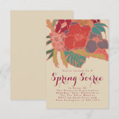 Bohemen Style Party Invitational - Floral  Kaart (Voorkant / Achterkant)