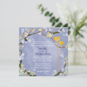 Bohemen Style Powder Blue Wedding Kaart (Staand voorkant)