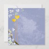 Bohemen Style Powder Blue Wedding Kaart (Achterkant)