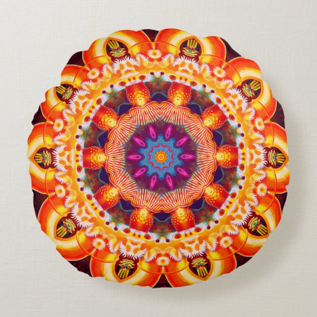 Bohemen Style Round Sierkussen Rond Kussen (Voorkant)